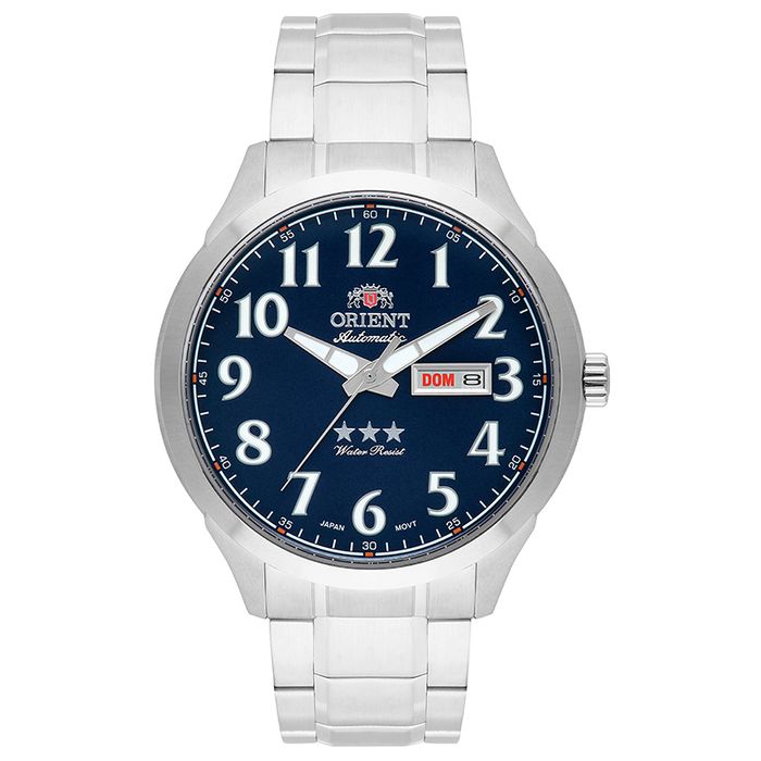 Relógio ORIENT Automático masculino aço prata 469SS074F D2SX