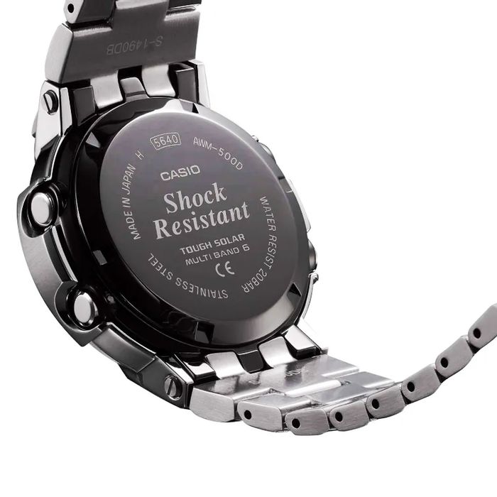 Relógio CASIO G-SHOCK masculino anadigi prata AWM-500D-1ADR