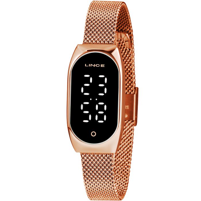 Relógio LINCE feminino digital rosê LDR4642L PXRX - aconfianca