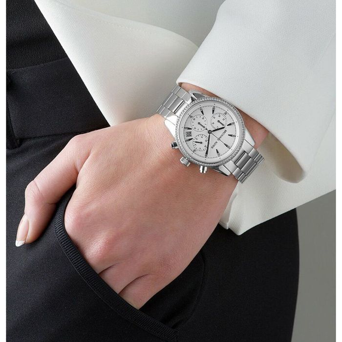 Relógio MICHAEL KORS feminino prata cronógrafo MK6428/1KN - aconfianca