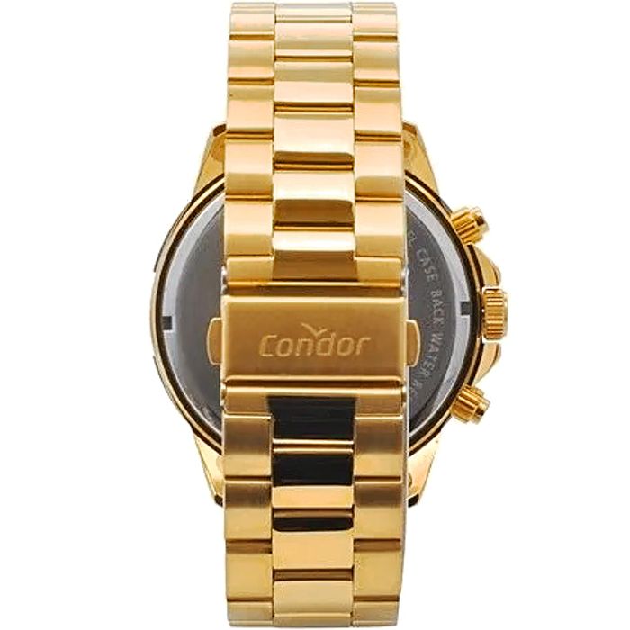 Relógio CONDOR masculino cronógrafo dourado COVD54AY/4P - aconfianca