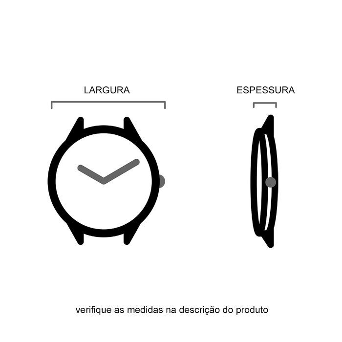 Relógio Magnum Masculino Analógico Pulseira De Silicone Prata MA34414T