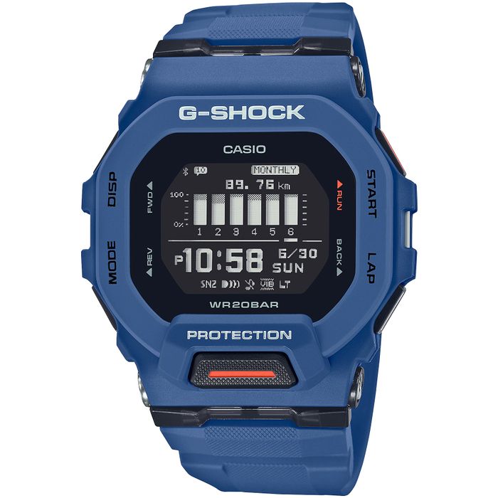 Relógio CASIO G-SHOCK G-Squad Bluetooth azul GBD-200-2DR - aconfianca