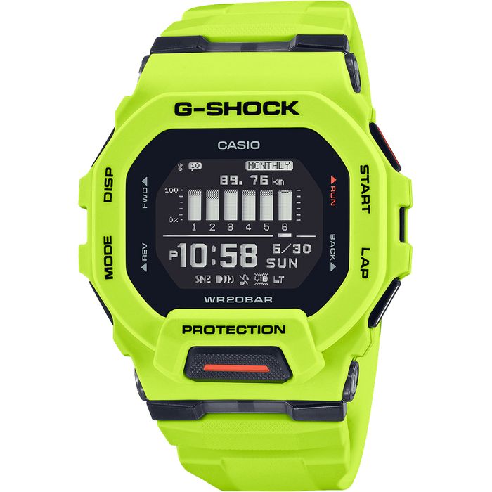 Relógio CASIO G-SHOCK G-Squad Bluetooth verde GBD-200-9DR - aconfianca