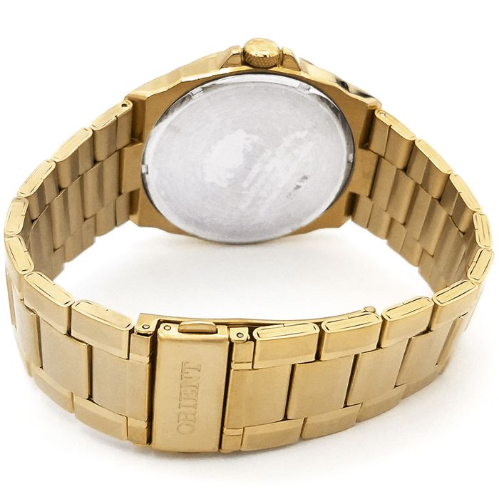 Relógio ORIENT masculino dourado preto MGSS1189 P1KX - aconfianca
