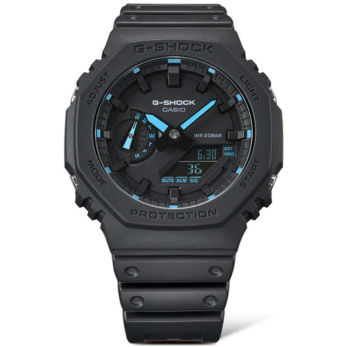 Relógio CASIO G-SHOCK unissex anadigi azul GA-2100-1A2DR - aconfianca
