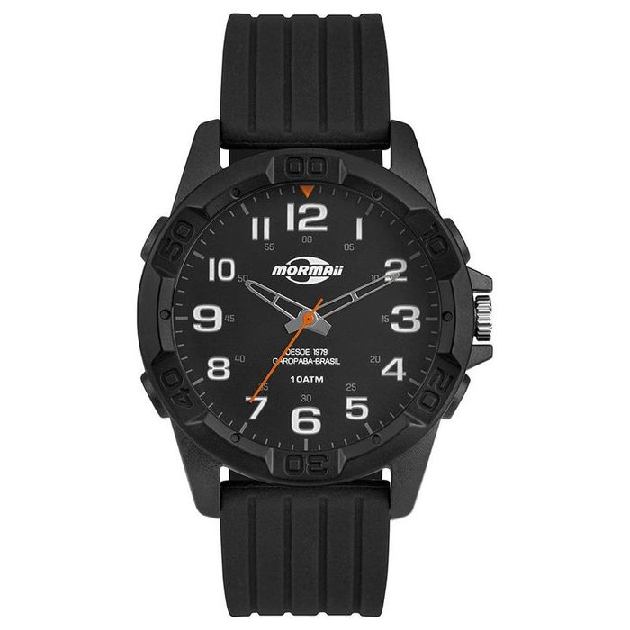 Relógio MORMAII masculino preto analógico MOPC21JAS/8L - aconfianca