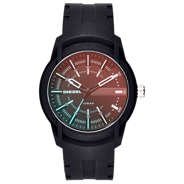 Relógio DIESEL masculino preto silicone DZ1819B1 P1PX - aconfianca
