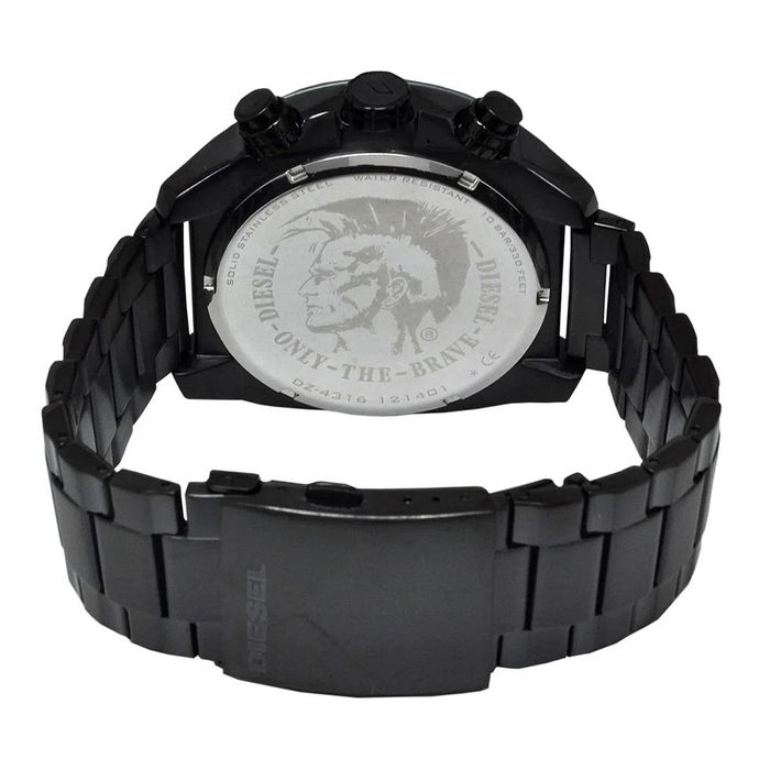 Relógio DIESEL masculino preto cronógrafo DZ4318B1 P2PX - aconfianca