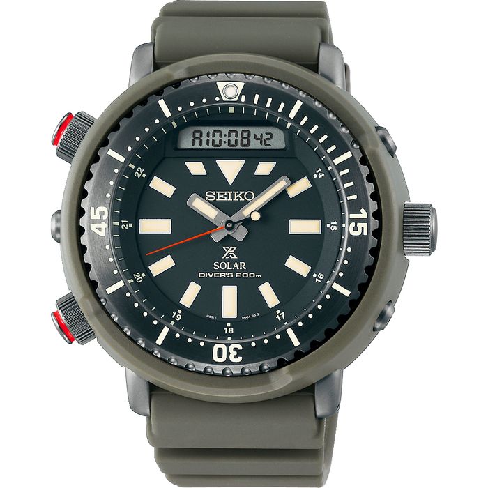 Relógio SEIKO Prospex Solar Diver's anadigi SNJ031P1 N1EX - aconfianca