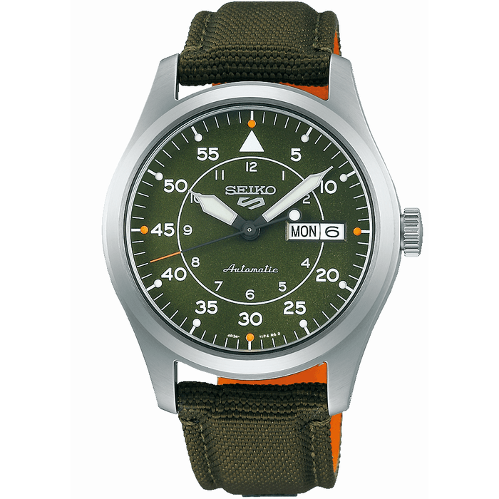 Rel gio SEIKO 5 Sports Autom tico verde nylon SRPH29B1 E2EX