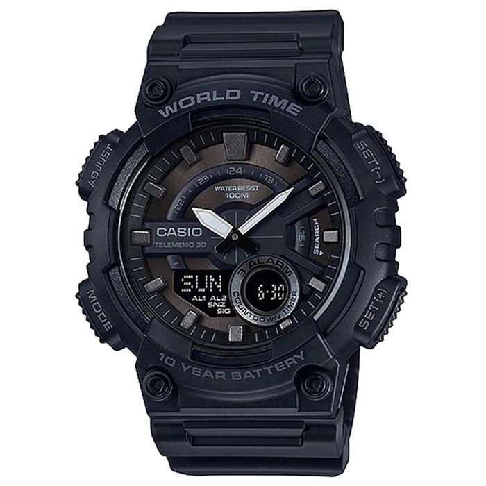 Relógio CASIO masculino digital cinza borracha W-201-1BVDF - aconfianca