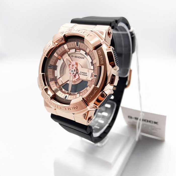 Relógio CASIO G-SHOCK feminino anadigi rose GM-S110PG-1ADR