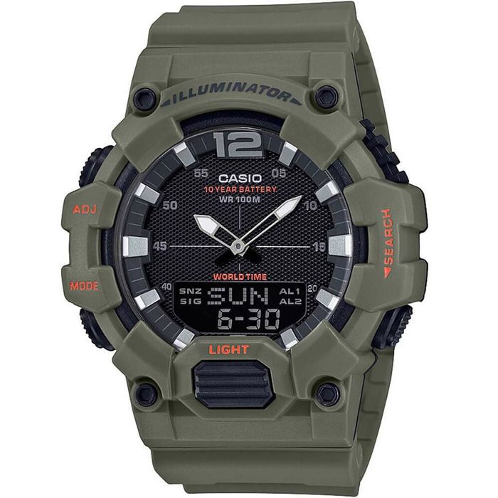 Relógio CASIO anadigi masculino verde HDC-700-3A2VDF - aconfianca