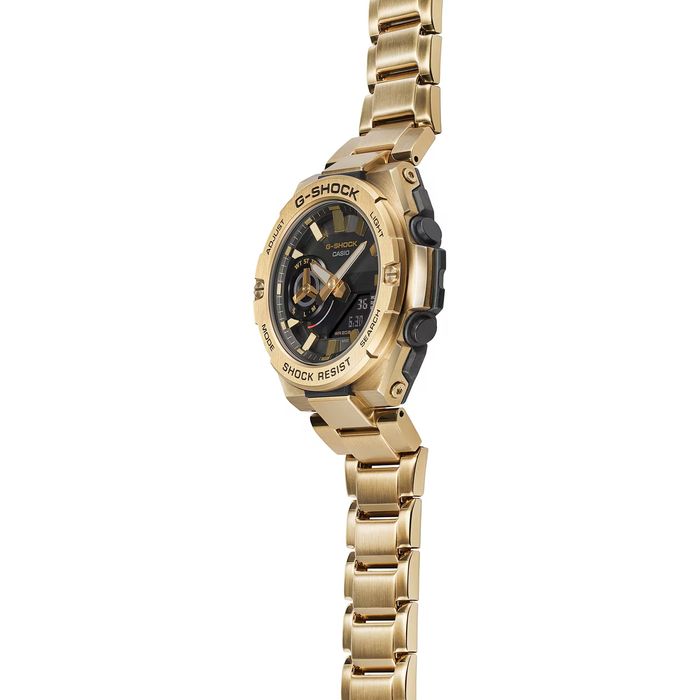 Relógio CASIO G-SHOCK dourado anadigi GST-B500GD-9ADR - aconfianca