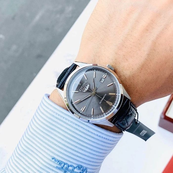 Relógio CITIZEN couro automático TZ21205T NH8390-20H - aconfianca