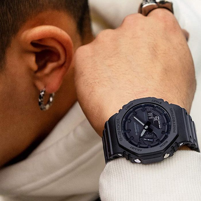 Relógio CASIO G-SHOCK masculino anadigi preto GA-2100-1A1DR