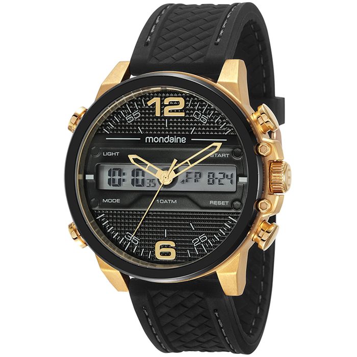 Diamantini & Domeniconi 時計 Relógio MONDAINE anadigi borracha masculino 53711GPMVDI6 - aconfianca