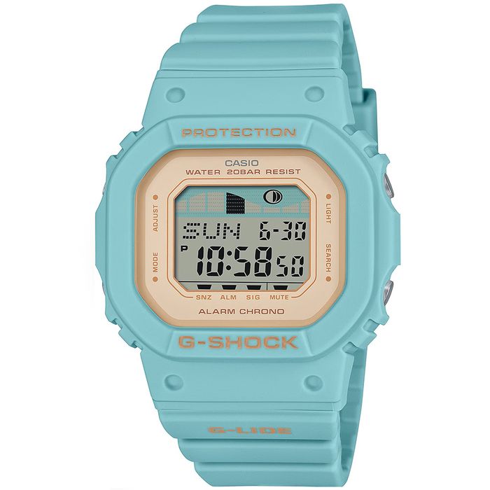 Relógio CASIO G-SHOCK ciano digital feminino GLX-S5600-3DR