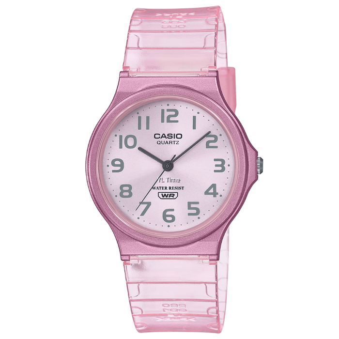 Relógio CASIO feminino analógico rosa resina MQ-24S-4BDF - aconfianca