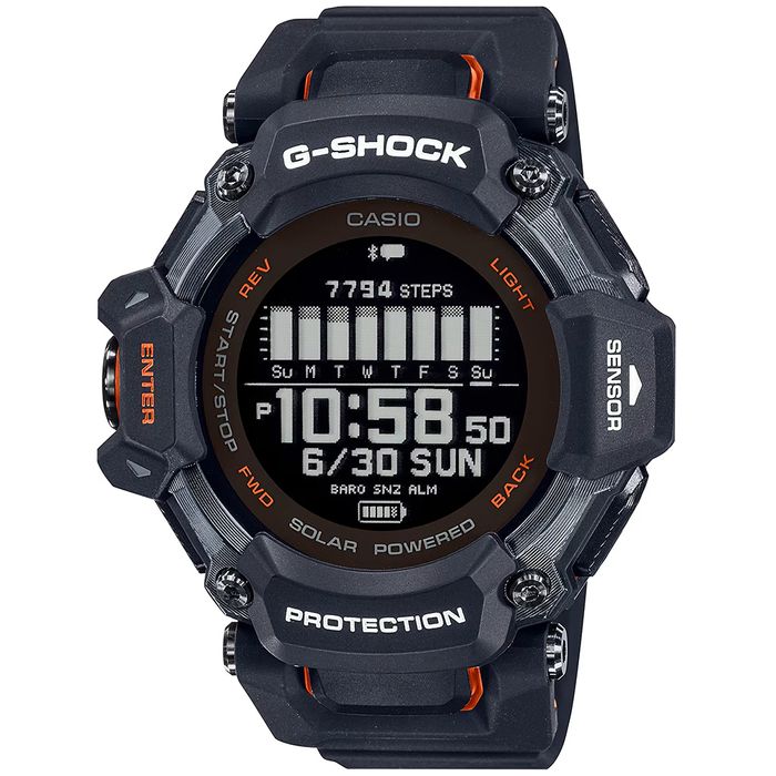 カシオ　G-SHOCK　GBD-H2000 BRACK×ORANGE Relógio CASIO G-SHOCK digital masculino GBD-H2000-1ADR - aconfianca