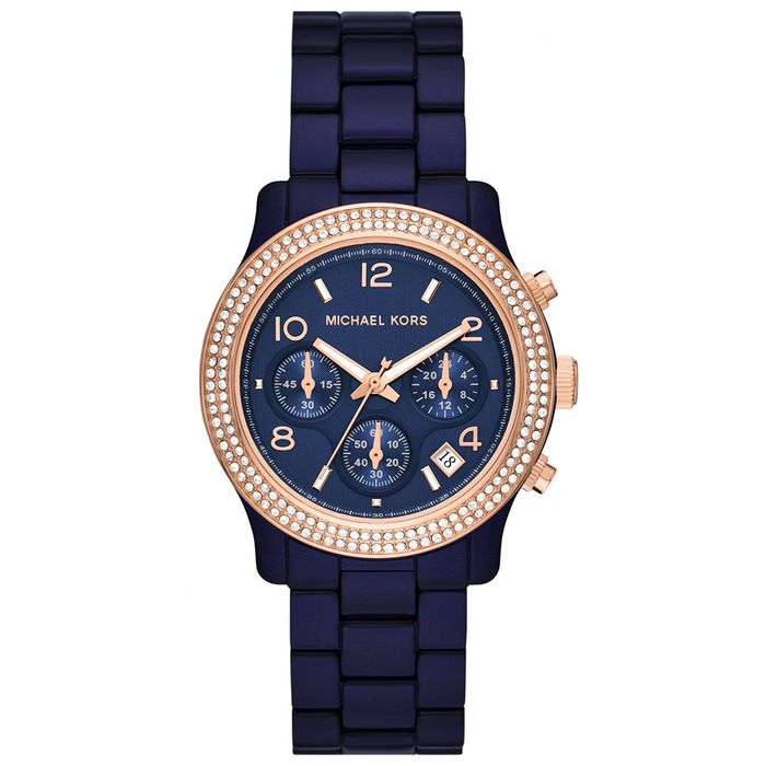 Relogio michael kors cheap azul feminino