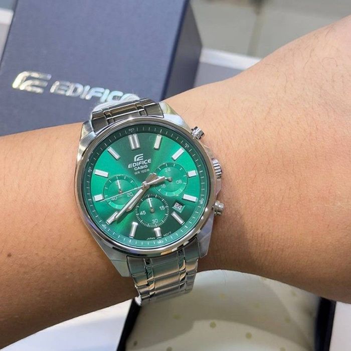 Relógio CASIO EDIFICE verde masculino EFV-650D-3AVUDF - aconfianca