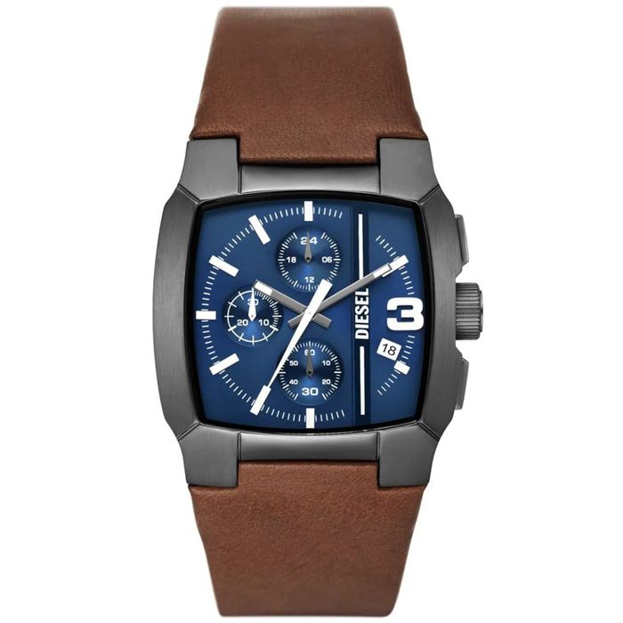 Relógio DIESEL Cliffhanger couro masculino DZ4641B1 D2NX - aconfianca