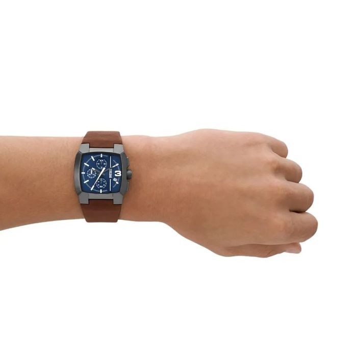 Relógio DIESEL Cliffhanger couro masculino DZ4641B1 D2NX - aconfianca