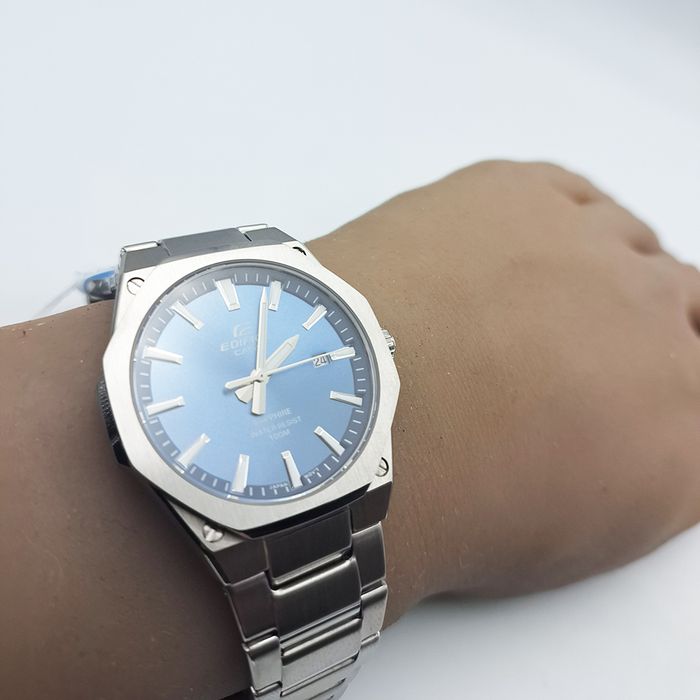 Relógio CASIO EDIFICE azul masculino EFR-S108D-2AVUDF - aconfianca