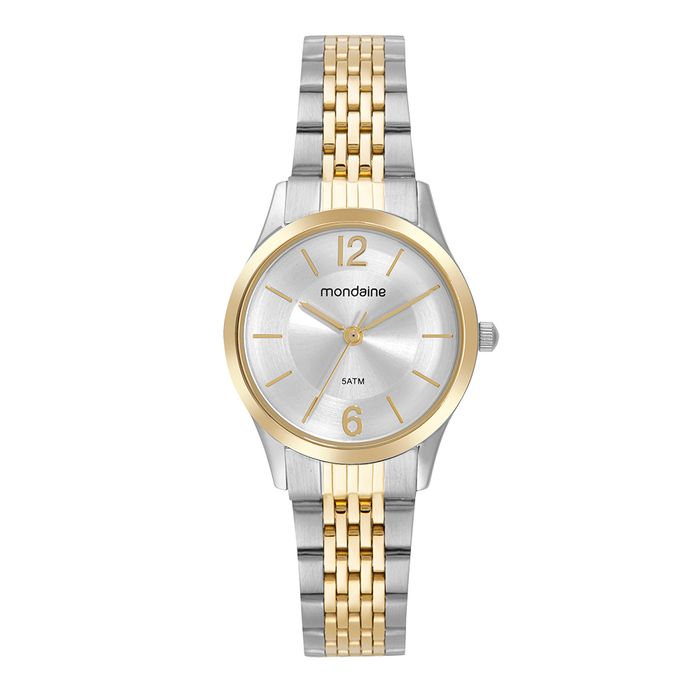 Relógio MONDAINE feminino analógico bicolor 32698LPMVBE2 - aconfianca
