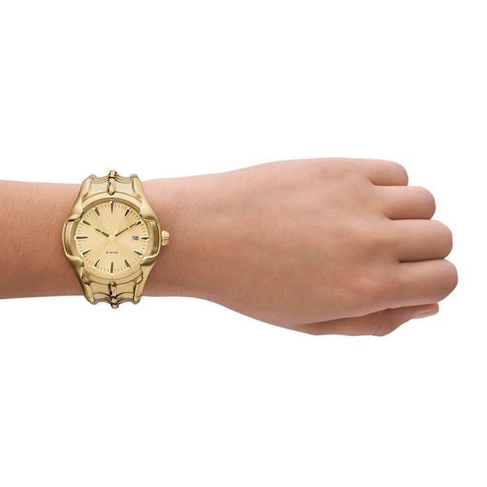 Relógio DIESEL dourado masculino DZ2186B1 C1KX - aconfianca