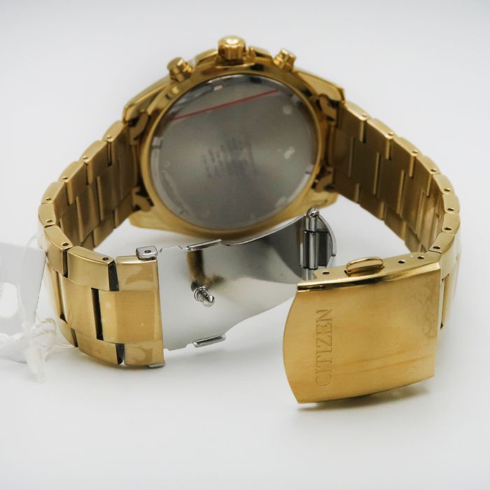 Relógio CITIZEN masculino cronógrafo dourado TZ30062G - aconfianca