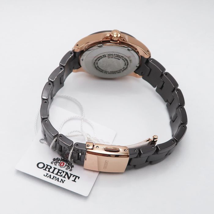 Relógio ORIENT Ceramic feminino rosê cinza FTSKM003 G1GX - aconfianca