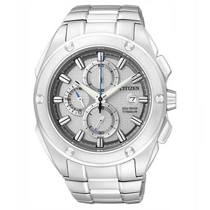 Relógio CITIZEN Eco-drive cronógrafo prata titanium TZ30197K