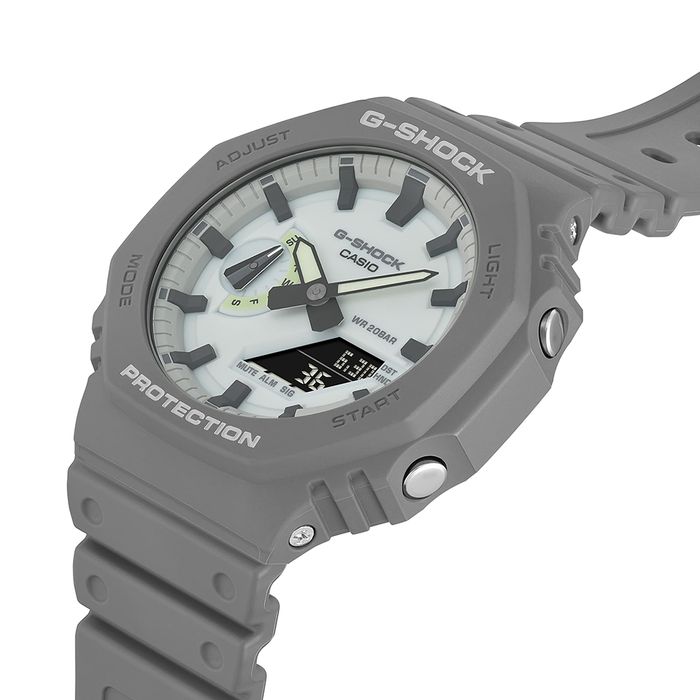 Relógio CASIO G-SHOCK cinza anadigi masculino GA-2100HD-8ADR