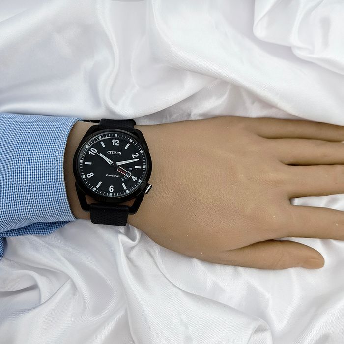 Relógio CITIZEN Eco-drive analógico couro preto TZ20028P - aconfianca