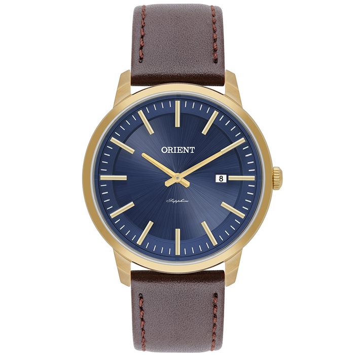 Relógio ORIENT masculino analógico safira azul MGSC1016 D1NX