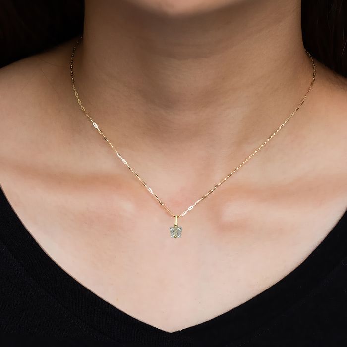 Pingente de Ouro 18k borboleta zircônia mod 30112 - aconfianca