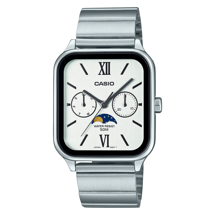 Relógio CASIO masculino analógico branco MTP-M305D-7A2VDF - aconfianca