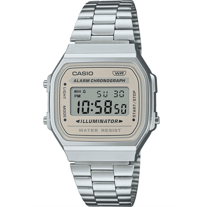 Relógio CASIO VINTAGE unissex digital A168WA-8AYDF aconfianca