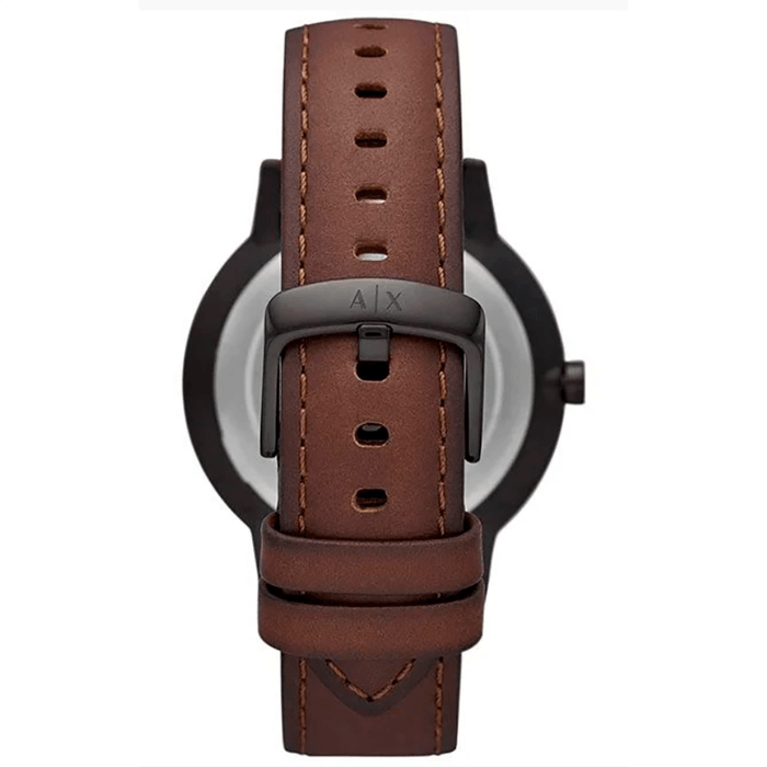 Relógio AX analógico masculino preto couro AX2706B1 P1NX - aconfianca