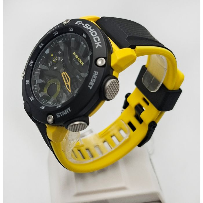 G-SHOCK GA-2000 ブラック/イエロー Relógio CASIO G-SHOCK masculino anadigi GA-2000-1A9DR - aconfianca