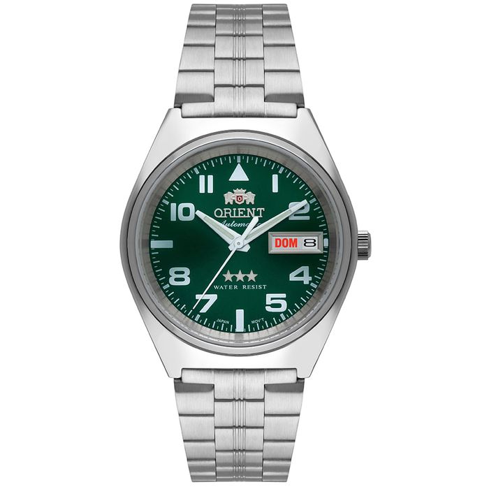 Relógio ORIENT masculino automático verde 469SS083NH E2SX - aconfianca