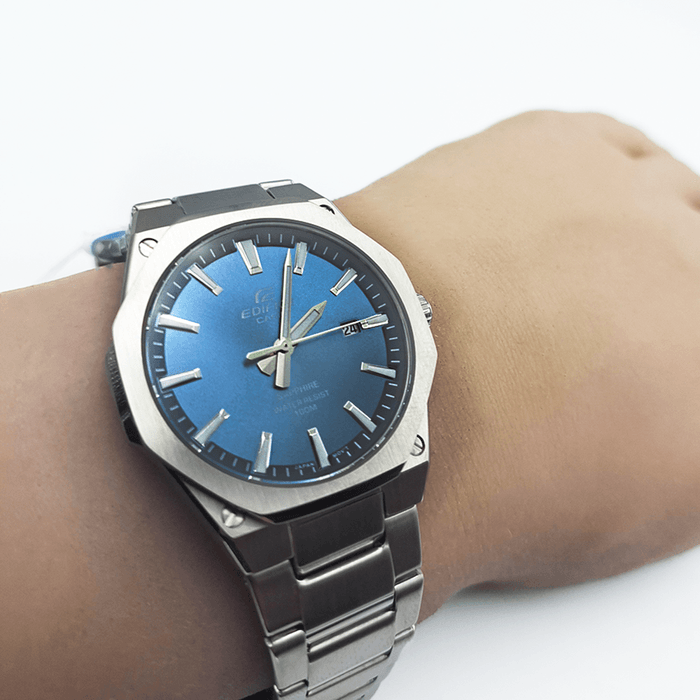 Relógio CASIO EDIFICE azul masculino EFR-S108D-2AVUDF - aconfianca
