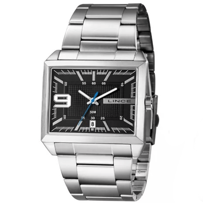JDL LED CLOCK② Relógio LINCE retangular masculino MQM4752L46 P2SX - aconfianca