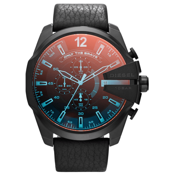 Relógio DIESEL masculino cronógrafo rosa preto DZ4323 P2PX