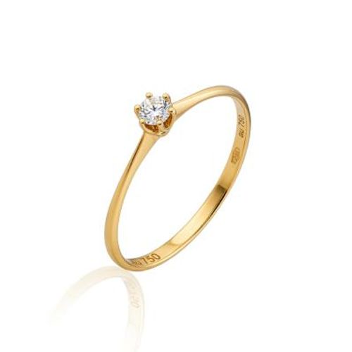 Anel de Ouro 18K Solitário de Brilhante de 7 pt Mod 08.0612 Ouro 18K Solitário de Brilhante de 7 pontos Mod. 08.0612.02.0007